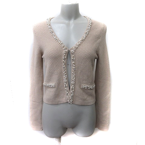 エムプルミエ カーディガン 美品】M-PREMIERメタルボタンフリルニット