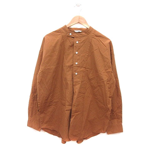 Fシャツ オーバーサイズ 長袖 フリークスストア FREAKS STORE バンドカラーシャツ オーバーサイズ