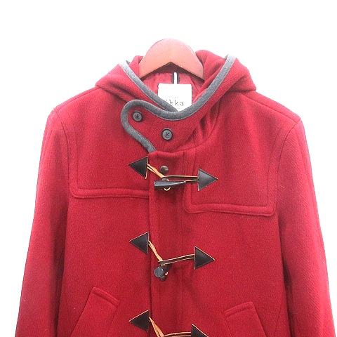 イッカ ikka ダッフルコート ショート フード パイピング 総裏地 M