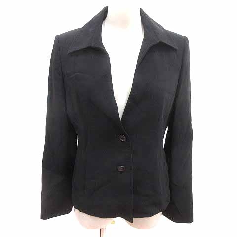 【美品】オンワード樫山　自由区　ブラックレザー　アウター 48 自由区』25周年。モデルのSHIHOさんが10年ぶりとなるミューズに