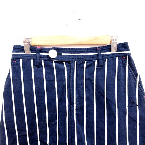 ルコックスポルティフ le coq sportif ショートパンツ ストライプ L 紺