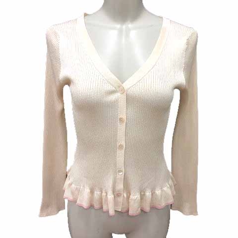 トッカ TOCCA カーディガン ニット Vネック M 長袖 アイボリー