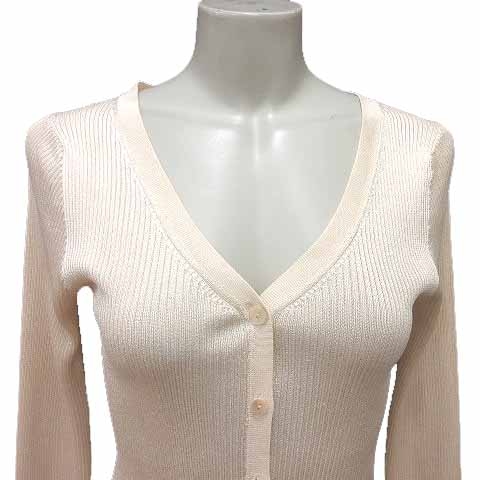 トッカ TOCCA カーディガン ニット Vネック M 長袖 アイボリー