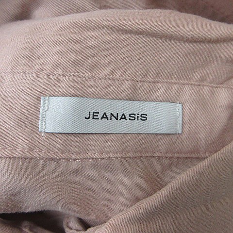 ジーナシス JEANASIS シャツワンピース ひざ丈 長袖 F ピンク /YI レディース