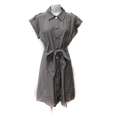 バーニーズニューヨーク BARNEYS NEW YORK シャツワンピース ひざ丈