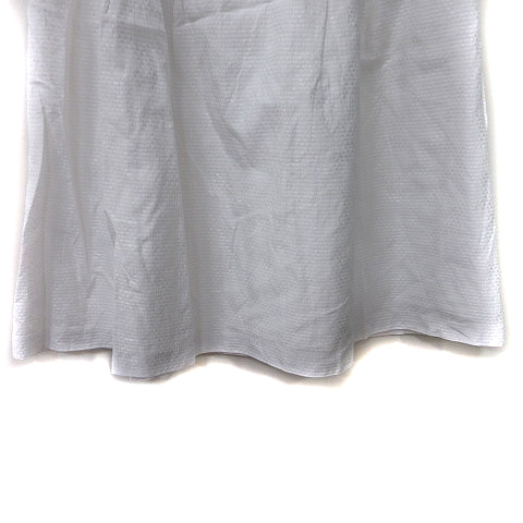 エフデ ef-de フレアスカート ひざ丈 9 M 白 ホワイト /YI レディース