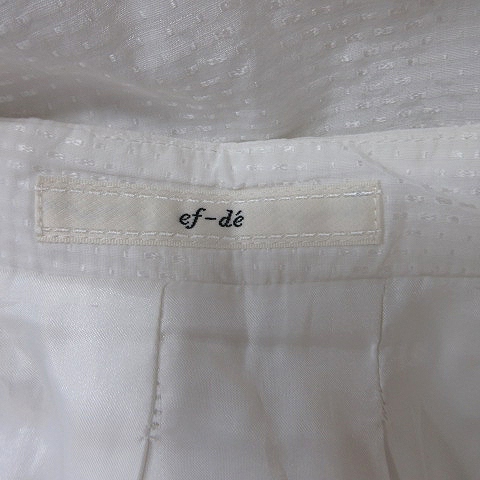 エフデ ef-de フレアスカート ひざ丈 9 M 白 ホワイト /YI レディース