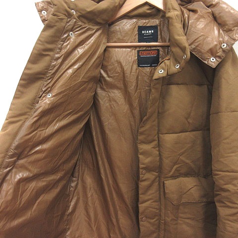 ビームスハート BEAMS HEART 中綿ジャケット 総裏地 フード S ベージュ /MS メンズ