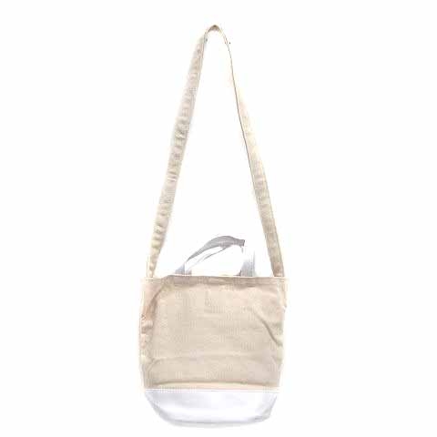 アメリカンラグシー AMERICAN RAG CIE ショルダーバッグ ハンド 2way キャンバス フェイクレザー アイボリー 白 ホワイト /YK ●RY レディース
