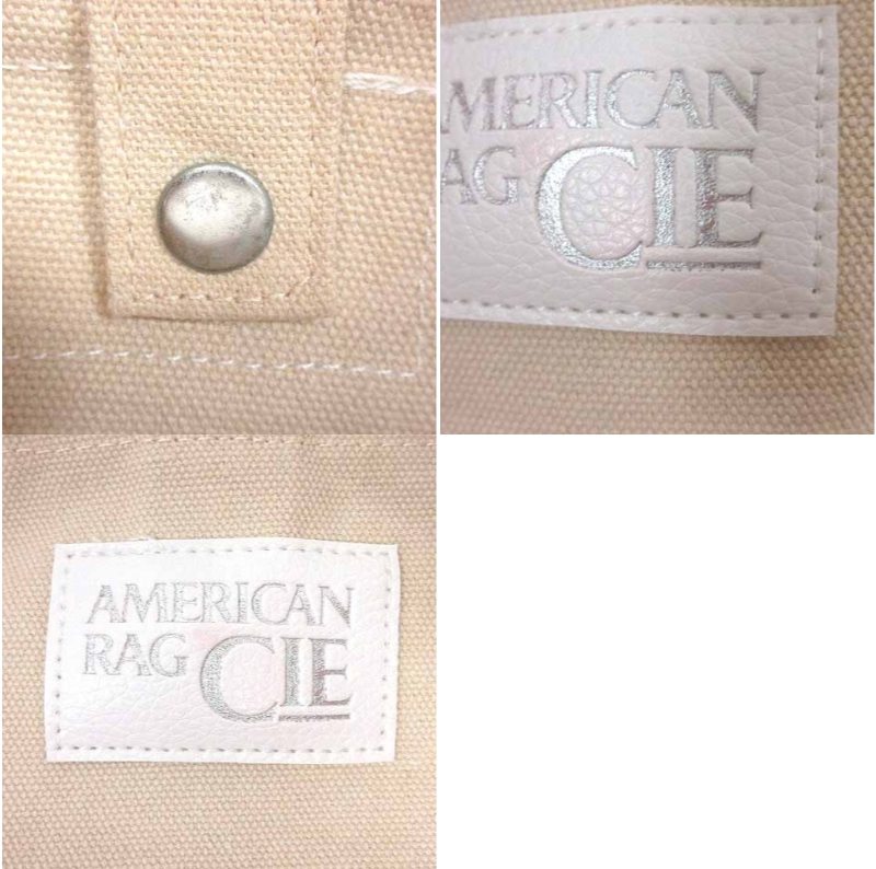 アメリカンラグシー AMERICAN RAG CIE ショルダーバッグ ハンド 2way キャンバス フェイクレザー アイボリー 白 ホワイト /YK ●RY レディース