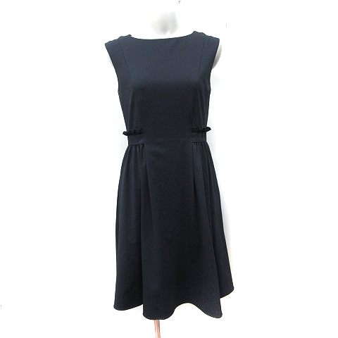 M-Premier BLACK ネイビー ノースリーブ ワンピース M-premier BLACK