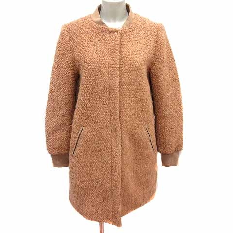 ミスティウーマン mysty woman ボアコート ジップアップ 総裏地 ウール  