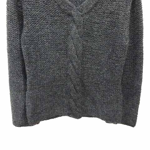 23区 オンワード樫山 アルパカ ニット セーター 長袖 フリル Vネック プルオーバー ベージュ 46 大きいサイズ レディース