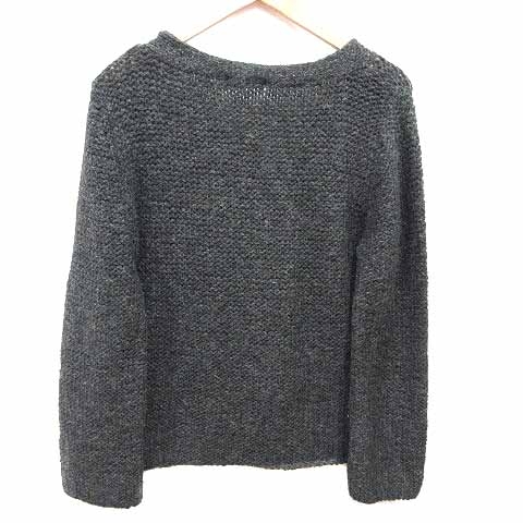 23区 オンワード樫山 アルパカ ニット セーター 長袖 フリル Vネック プルオーバー ベージュ 46 大きいサイズ レディース