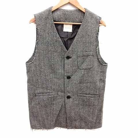 極美品✨ハリスツイード/ヘリンボーン】OXFORD ベスト ジレ M グレー
