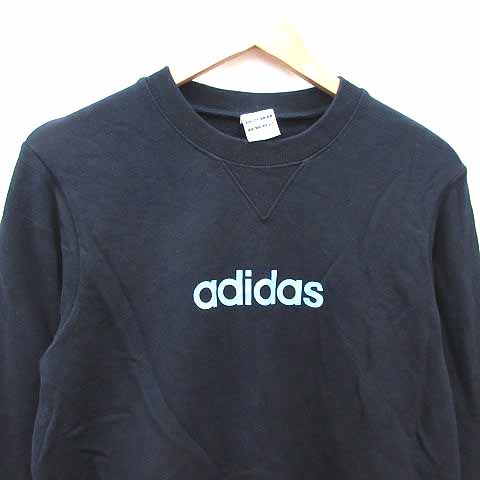 アディダス adidas トレーナー スウェット ロゴプリント 長袖 OT 紺 