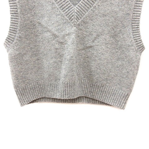 ザラ ZARA ニットベスト プルオーバー M グレー /MS レディース 195