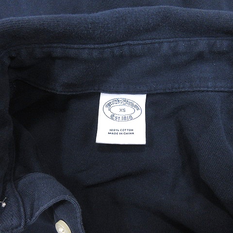 ブルックスブラザーズ BROOKS BROTHERS ポロシャツ カットソー 刺繍 長袖 XS 紺 ネイビー /AU メンズ