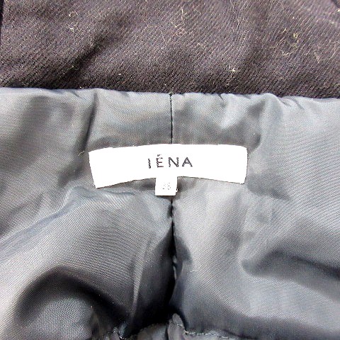 イエナ IENA ダウンコート フード ウール 38 M 紺 ネイビー /MN レディース