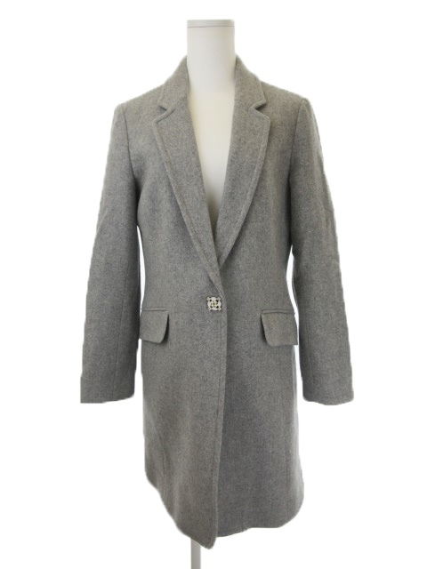 ミッシュマッシュ Misch Masch コート ロング チェスター ライナー ウール 38 グレー Ek4 レディース 198 ベクトルパーク