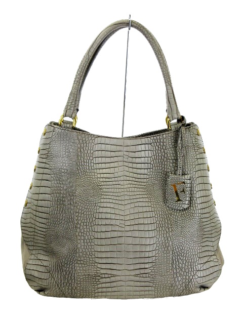 フルラ Furla Genuine Leather バッグ トート ハンド レザー 本革 型押し グレー Ms2 レディース 198 901904220043 ベクトルパーク