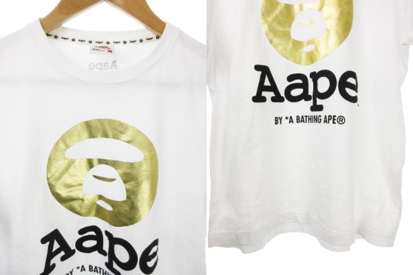 アベイシングエイプ A BATHING APE Tシャツ クルーネック 半袖  