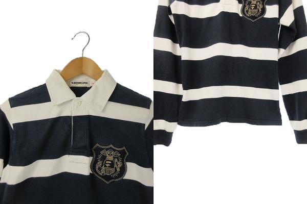 A BATHING APE アベイシングエイプ ラガーシャツ ポロシャツ 長袖 A BATHING APE アベイシングエイプ ラガーシャツ ポロシャツ 長袖
