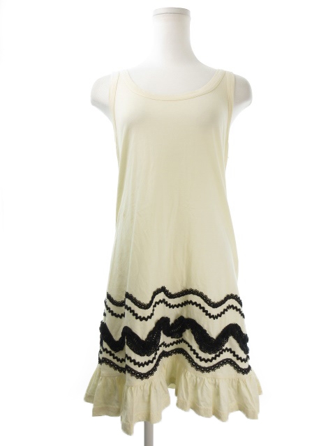 ジルスチュアート Jill Stuart ワンピース ミニ ノースリーブ タンクトップ フリル レース 2 白 アイボリー Ck10 レディース 198 ベクトルパーク