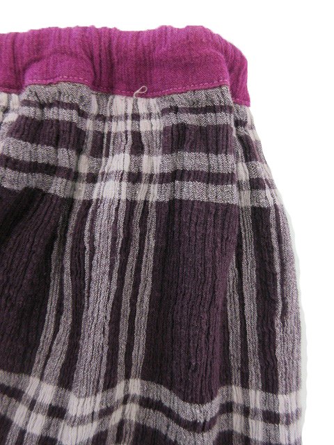 タグ付き ツモリチサト 綿100% ロングスカート チェック ウエストゴム  