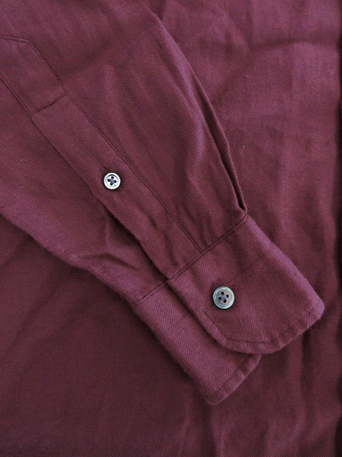 トゥモローランド Tomorrowland シャツ 長袖 カシミヤ混 S 赤 レッド えんじ色 Mn1 メンズ 198 ベクトルパーク