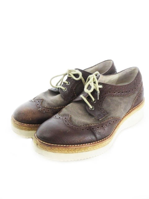 ツモリチサト Tsumori Chisato Tm31aj714 靴 革靴 シューズ レースアップ レザー ウィングチップ 1 茶 ブラウン Yh10 メンズ 198 ベクトルパーク