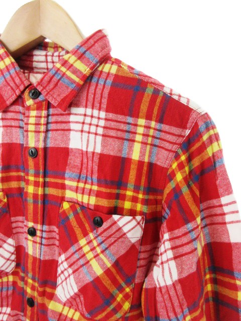 ノースフェイス ネルシャツ M 赤チェック 美品 長袖 厚手 ザノースフェイス THE NORTH FACE ネルシャツ 長袖 チェック M 赤