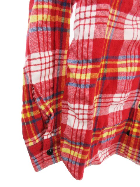 ノースフェイス ネルシャツ M 赤チェック 美品 長袖 厚手 ノースフェイス ネルシャツ 赤色 チェック柄 茶タグ ウール THE NORTH