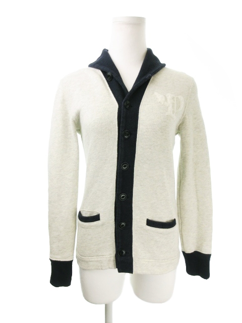 ラルフローレン Ralph Lauren カーディガン 長袖 ショールカラー ワッペン 裏起毛 5i グレー Ki23 レディース 198 ベクトルパーク