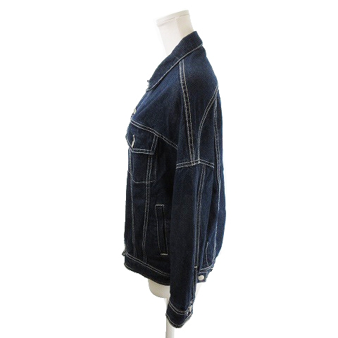 レトロガール Retro Girl ジャケット デニム Gジャン ジージャン オーバーサイズ M 青 ブルー Ah11 レディース 198 ベクトルパーク