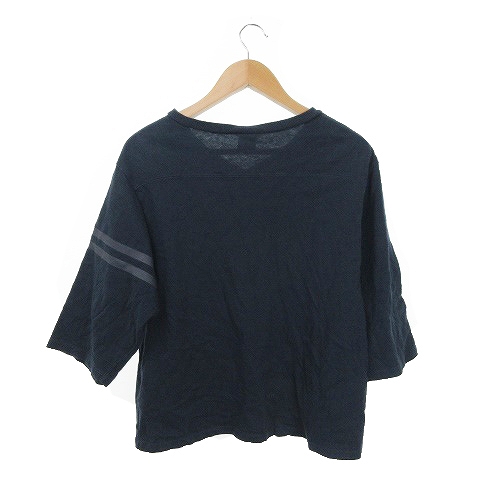 チャンピオン Champion Tシャツ Vネック 五分袖 ライン ロゴ L 紺 ネイビー Ah7 メンズ 198 901909110094 ベクトルパーク
