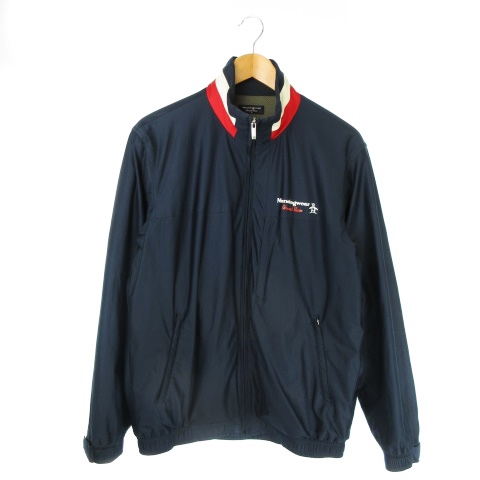 サイズ：L MUNSING WEAR マンシングウェア  ジップジャケット  ネイビー系 [240101442990] ゴルフウェア メンズ ストスト サイズ：L MUNSING WEAR マンシングウェア ジップジャケット