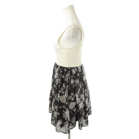 ジルバイジルスチュアート Jill By Jillstuart ワンピース ミニ Uネック ノースリーブ 花柄 Fr 白 黒 Mn3 レディース 198 ベクトルパーク