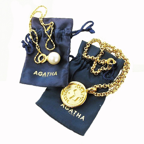 【AGATHA】アガタ　パール装飾　ネックレス　アクセサリー　定価88000円 AGATHA - 新品 AGATHA アガタ ネックレスの通販 by a｜アガタ