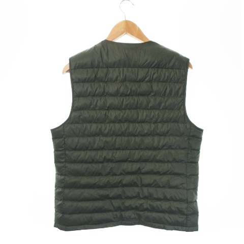 ユニクロ Uniqlo ベスト ダウン 前開き ウルトラライトダウン L 緑 グリーン カーキ Ki メンズ 198 ベクトルパーク