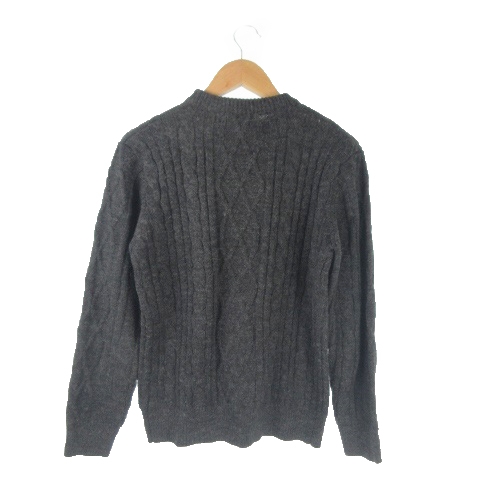 グローバルワーク Global Work ニット セーター クルーネック 長袖 ウール混 M チャコールグレー Mn24 メンズ 198 ベクトルパーク