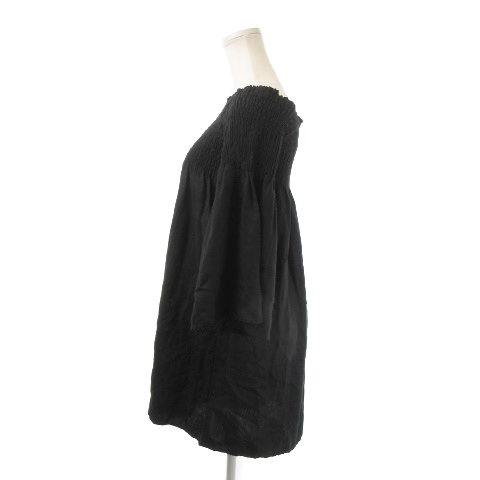 ザラウーマン Zara Woman Premium Denim Collection ワンピース ミニ オフショルダー 長袖 ベルスリーブ 黒 ブラック Ki18 レディース 198 ベクトルパーク