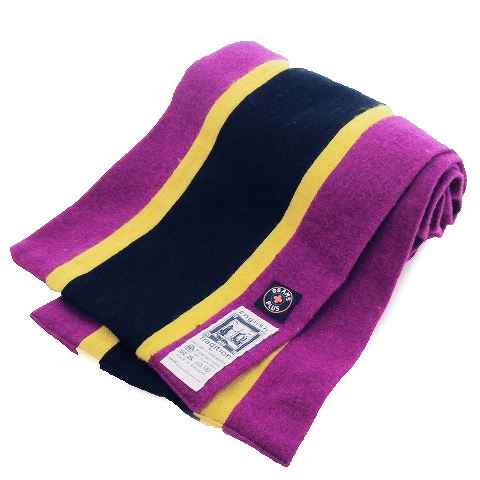 ビームスプラス Beams マフラー ストール ウール ストライプ 紫 パープル Ah18 メンズ 198 ベクトルパーク