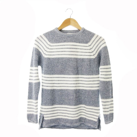 未使用品 ザラ Zara Knit Boys Collection ニット セーター 丸首 長袖 ボーダー ジュニア 男の子 140 紺 ネイビー Ck18 キッズ 198 ベクトルパーク