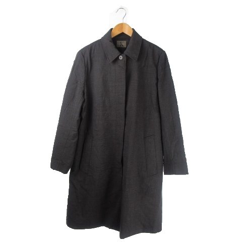 シーケーカルバンクライン Ck Calvin Klein コート ステンカラー ロング 比翼 ウール S チャコール Yh メンズ 198 ベクトルパーク