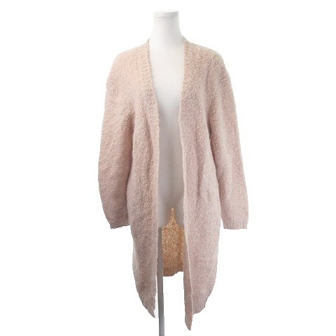 エモダ Emoda カーディガン ニット ロング トッパー ウール混 モヘヤ混 F ピンク Ah13 レディース 198 ベクトルパーク