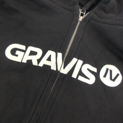 GRAVIS グラビス　スウェット　ジップアップパーカー　刺繍ロゴＬメンズP3