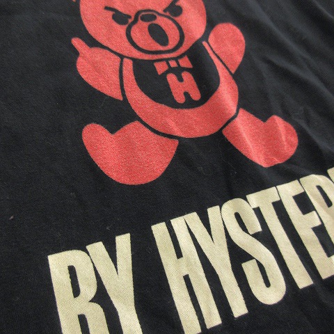 ヒステリックグラマー Hysteric Glamour Tシャツ カットソー ラウンドネック 半袖 プリント くま ファックベア F 黒 ブラック Ah3 レディース 198 ベクトルパーク