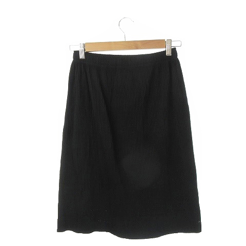 ミーイッセイミヤケ me ISSEY MIYAKE スカート プリーツ ひざ丈 黒  