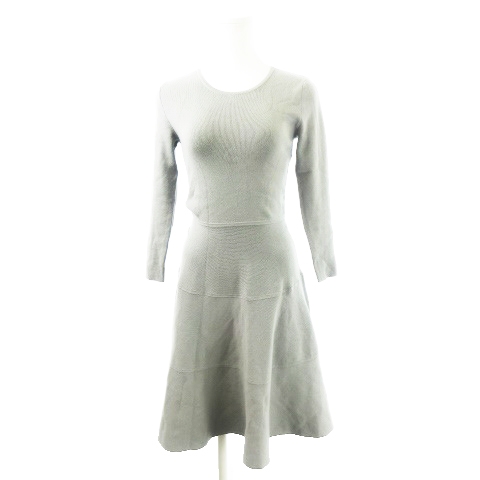 エストネーション Estnation ワンピース ニット ひざ丈 長袖 38 グレー Ck5 レディース 198 ベクトルパーク